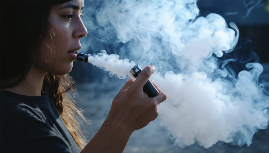 People engaging in a recycling program for vape products, fostering sustainability